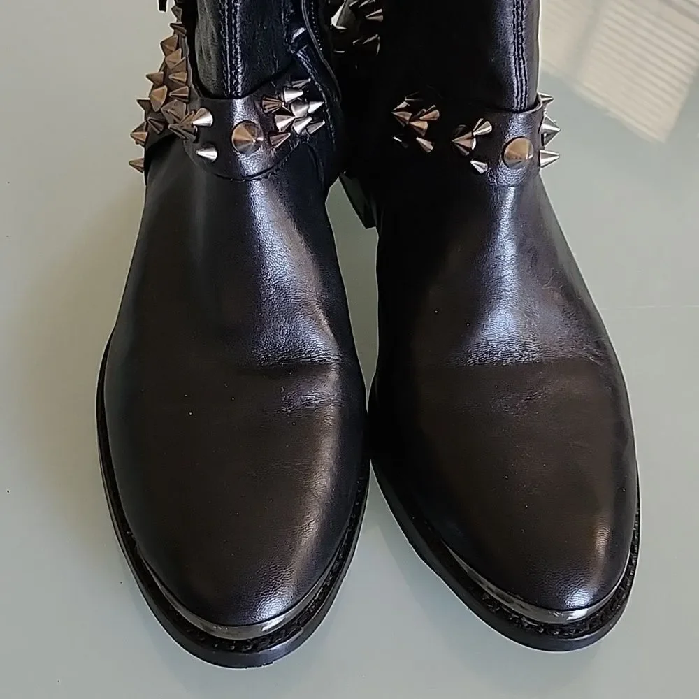 Sam Edelman Leather Park Harness Riding Boots Size 7.5 Like New